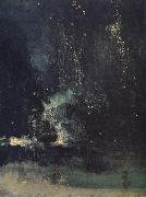 James Abbott McNeil Whistler Nocturne in Black and Gold,The Falling Rocket Germany oil painting artist